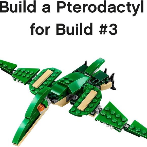 3 in 1 Mighty Dinosaur Toy, Transforms‎ from T. rex  Triceratops to Pterodactyl - Picture 4 of 6